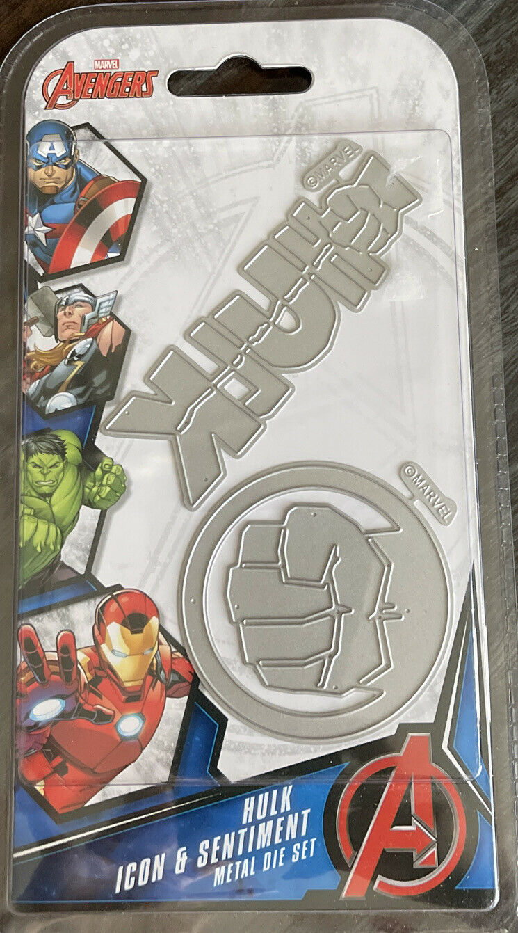Marvel Avengers Hulk Fist Icon & Sentiment Metal Die Set
