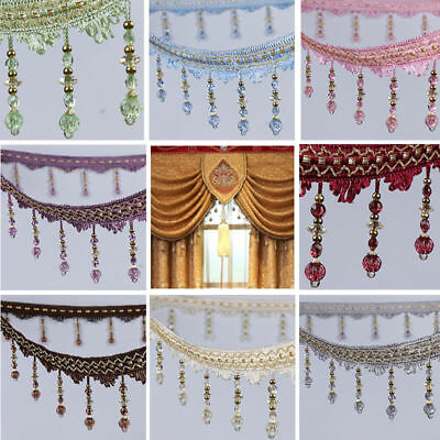 Curtain Sewing Tassel Fringe Diy Trim Crystal Bead Lace Accessory Decoration