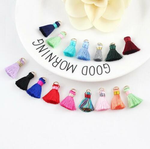 20pcs Mini Ice Silk Tassel Pendant Women Earrings Necklace Diy Accessories  2cm